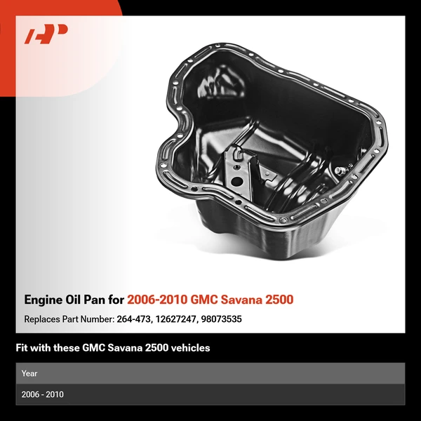 Engine Oil Pan for 2006-2010 GMC Savana 2500