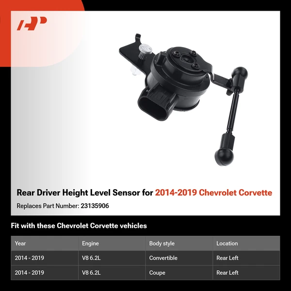 Rear Driver Height Level Sensor for 2014-2019 Chevrolet Corvette