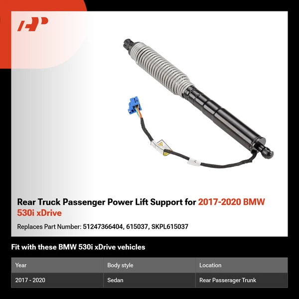 Rear Truck Passenger Power Lift Support for 2017-2020 BMW 530i xDrive