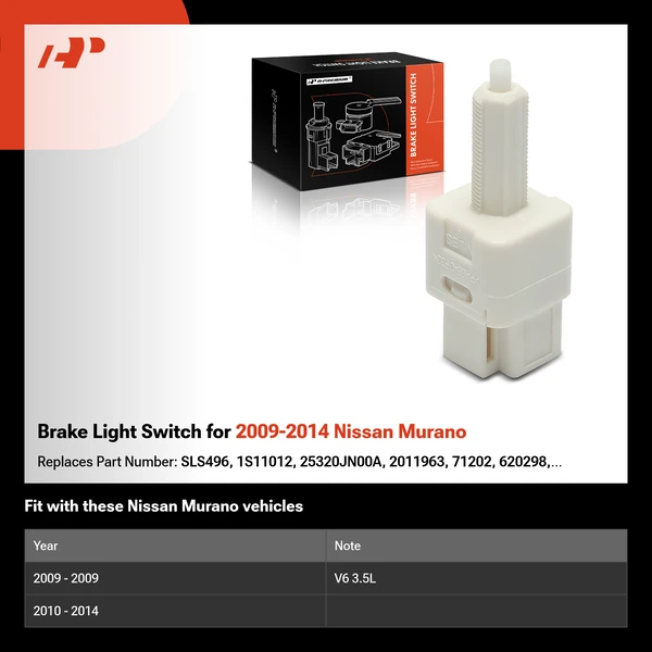 Brake Light Switch for 2009-2014 Nissan Murano