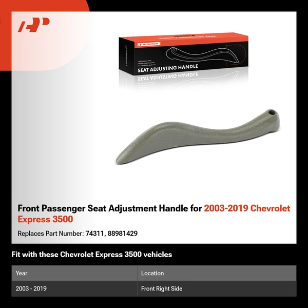 Front Passenger Seat Adjustment Handle for 2003-2019 Chevrolet Express 3500