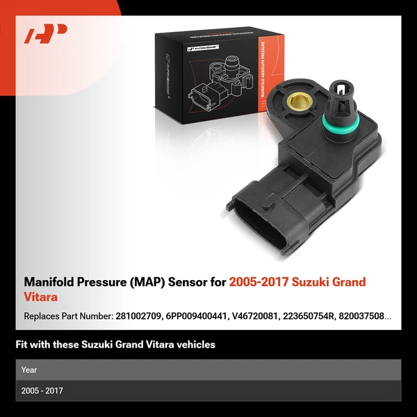 Manifold Pressure (MAP) Sensor for 2005-2017 Suzuki Grand Vitara