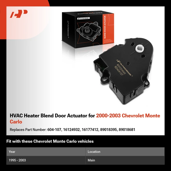 HVAC Heater Blend Door Actuator for 2000-2003 Chevrolet Monte Carlo