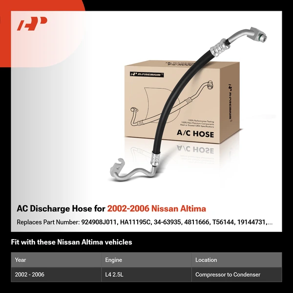 AC Discharge Hose for 2002-2006 Nissan Altima