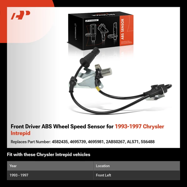 Front Driver ABS Wheel Speed Sensor for 1993-1997 Chrysler Intrepid
