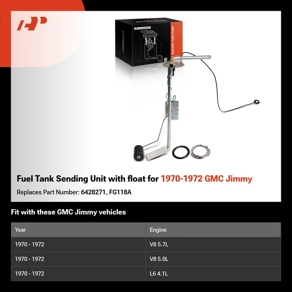 Fuel Tank Sending Unit with float for 1970-1972 GMC Jimmy