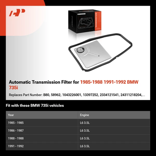 Automatic Transmission Filter for 1985-1988 1991-1992 BMW 735i