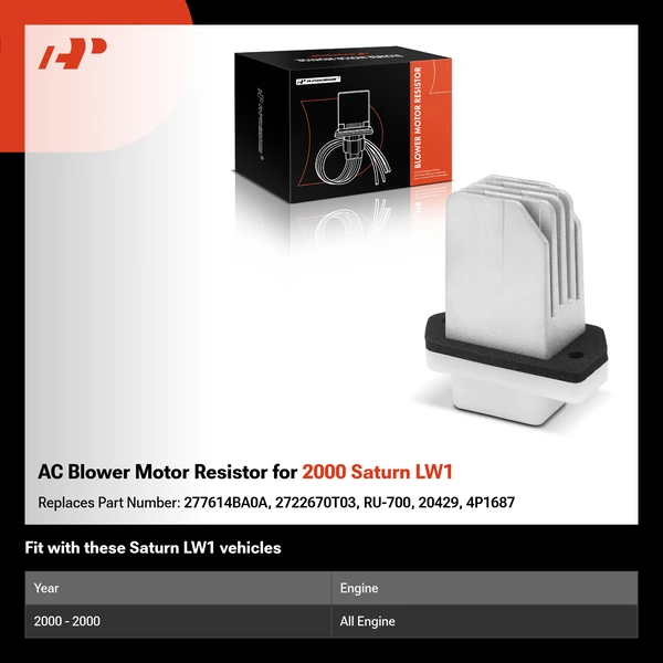 AC Blower Motor Resistor for 2000 Saturn LW1