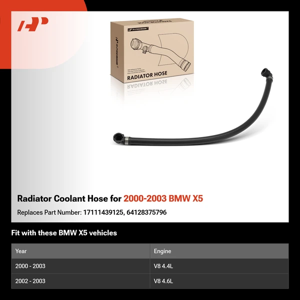 Radiator Coolant Hose for 2000-2003 BMW X5