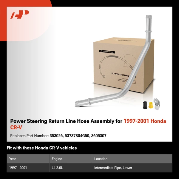 Power Steering Return Line Hose Assembly for 1997-2001 Honda CR-V