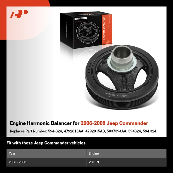 Engine Harmonic Balancer for 2006-2008 Jeep Commander