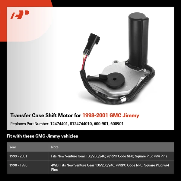 Transfer Case Shift Motor for 1998-2001 GMC Jimmy