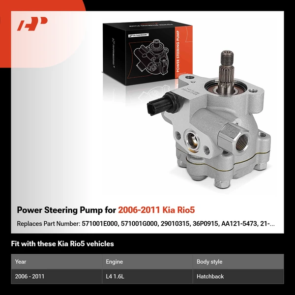 Power Steering Pump for 2006-2011 Kia Rio5