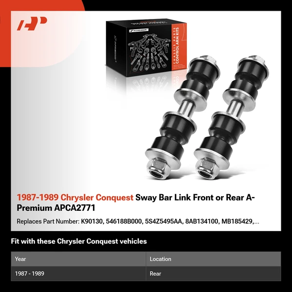 1987-1989 Chrysler Conquest Sway Bar Link Front or Rear A-Premium APCA2771