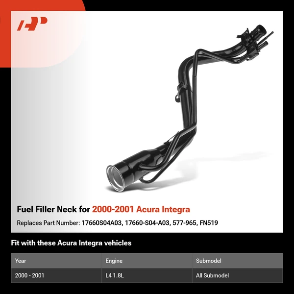 Fuel Filler Neck for 2000-2001 Acura Integra