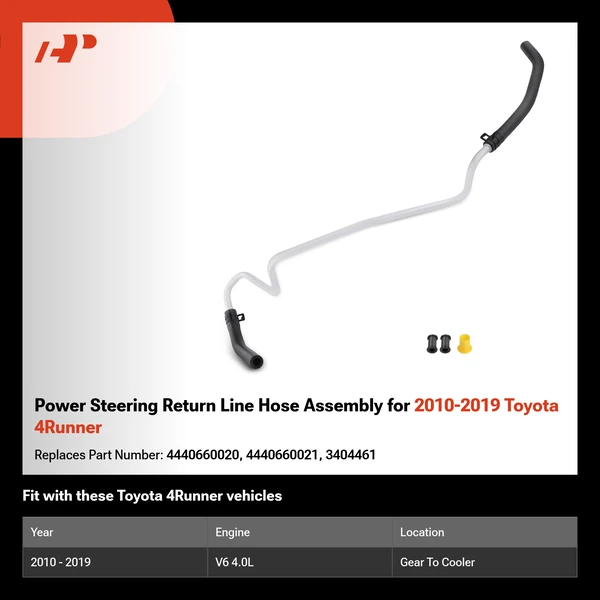 Power Steering Return Line Hose Assembly for 2010-2019 Toyota 4Runner