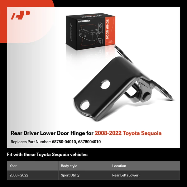 Rear Driver Lower Door Hinge for 2008-2022 Toyota Sequoia