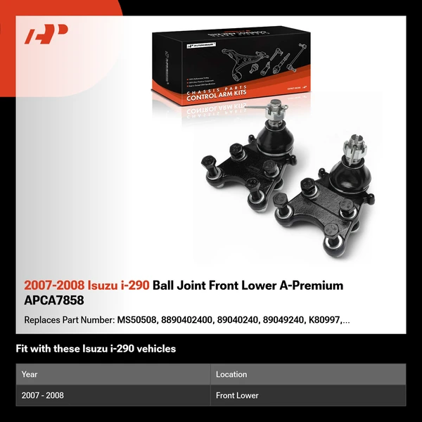 2007-2008 Isuzu i-290 Ball Joint Front Lower A-Premium APCA7858