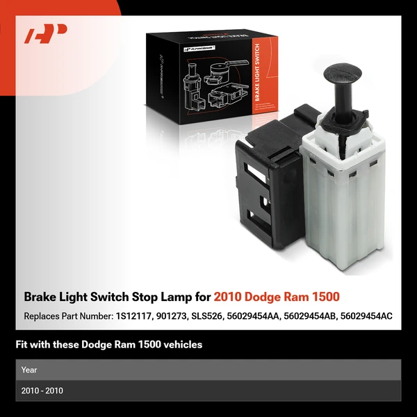 Brake Light Switch Stop Lamp for 2010 Dodge Ram 1500