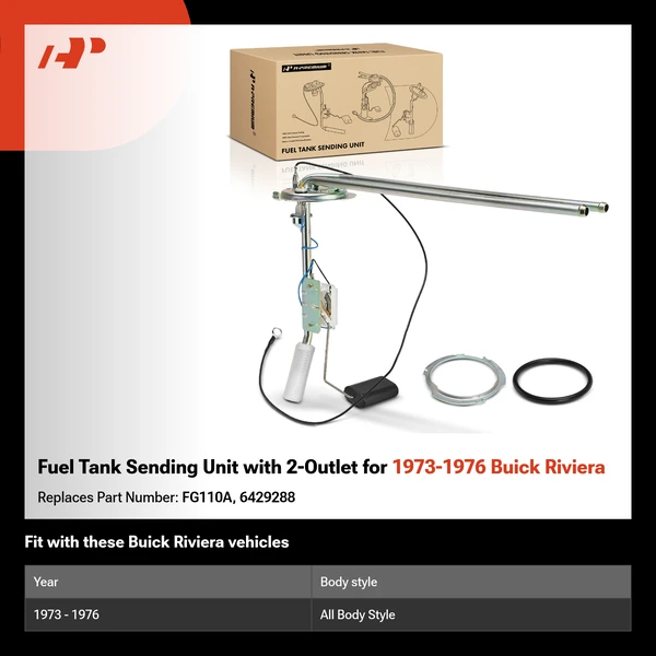 Fuel Tank Sending Unit with 2-Outlet for 1973-1976 Buick Riviera