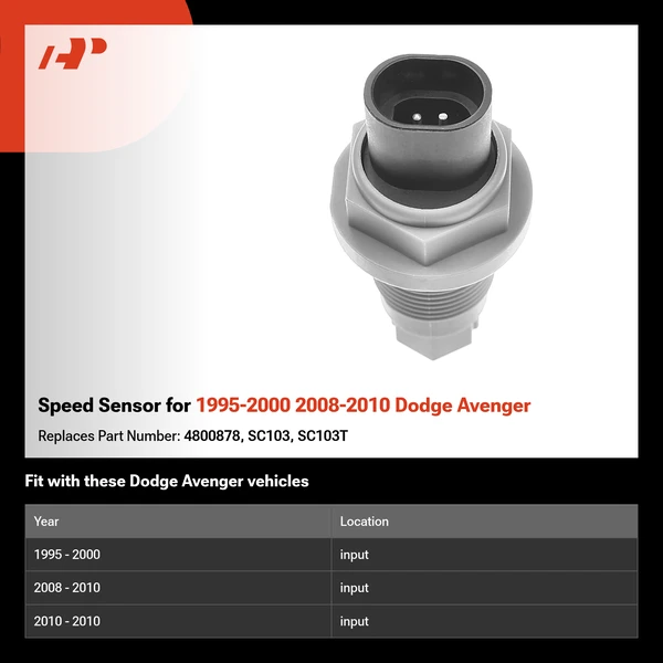 Speed Sensor for 1995-2000 2008-2010 Dodge Avenger