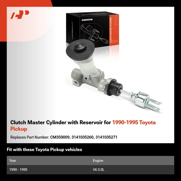 Clutch Master Cylinder with Reservoir for 1990-1995 Toyota Pickup