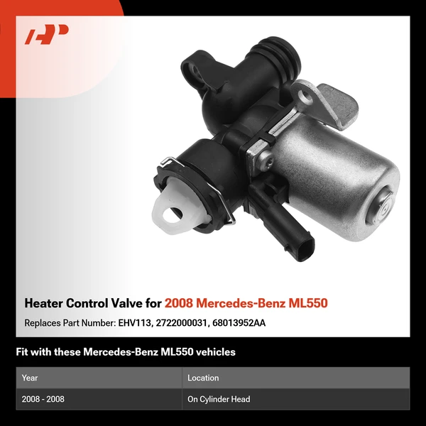 Heater Control Valve for 2008 Mercedes-Benz ML550