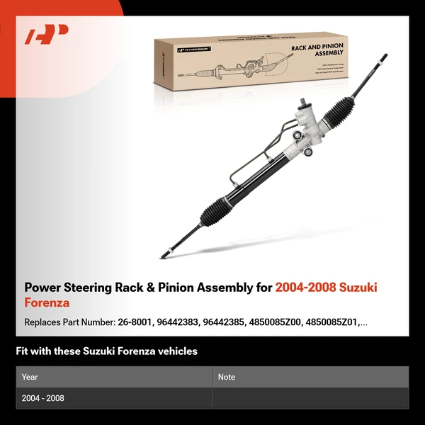 Power Steering Rack & Pinion Assembly for 2004-2008 Suzuki Forenza