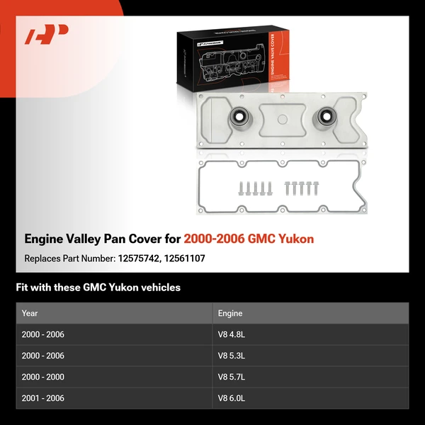 Engine Valley Pan Cover for 2000-2006 GMC Yukon