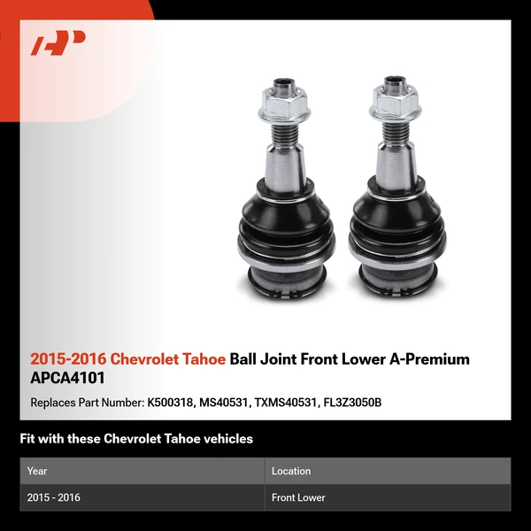 2015-2016 Chevrolet Tahoe Ball Joint Front Lower A-Premium APCA4101