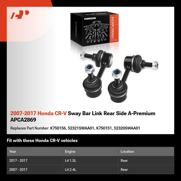 2007-2017 Honda CR-V Sway Bar Link Rear Side A-Premium APCA2869