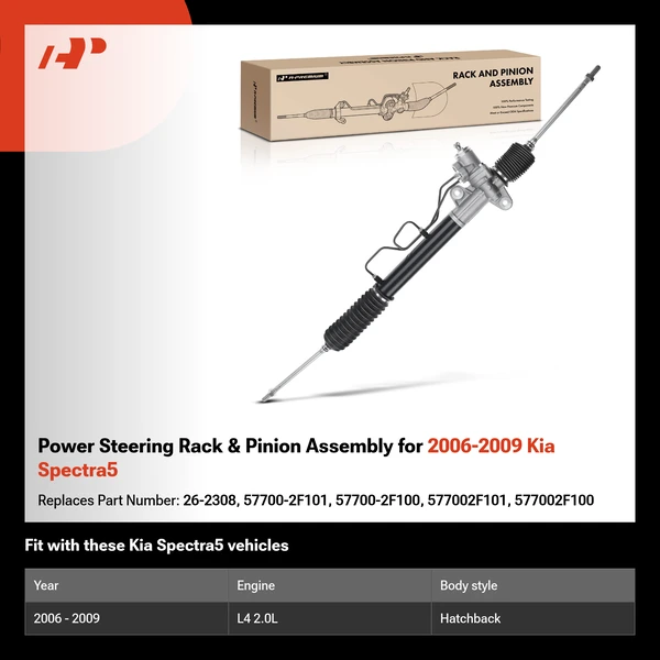 Power Steering Rack & Pinion Assembly for 2006-2009 Kia Spectra5