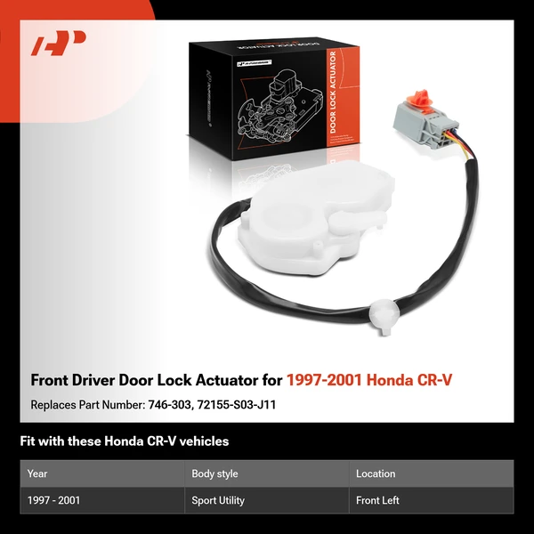 Front Driver Door Lock Actuator for 1997-2001 Honda CR-V