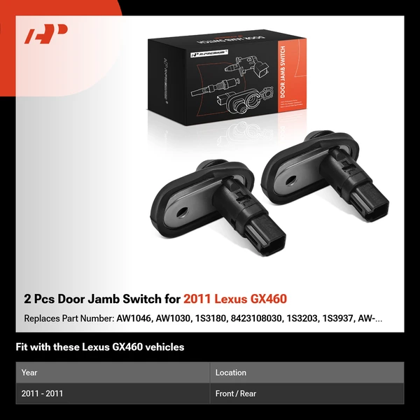 2 Pcs Door Jamb Switch for 2011 Lexus GX460