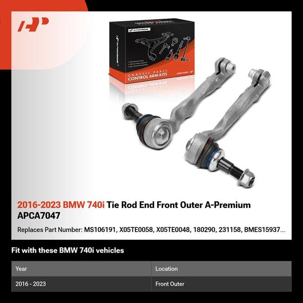 2016-2023 BMW 740i Tie Rod End Front Outer A-Premium APCA7047