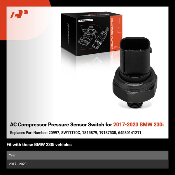AC Compressor Pressure Sensor Switch for 2017-2023 BMW 230i