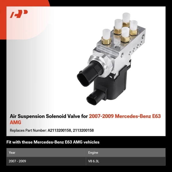 Air Suspension Solenoid Valve for 2007-2009 Mercedes-Benz E63 AMG