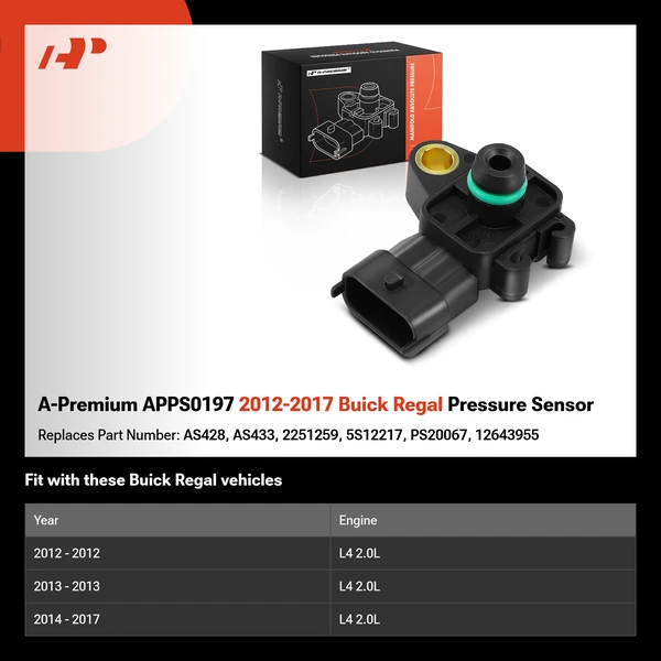 A-Premium APPS0197 2012-2017 Buick Regal Pressure Sensor