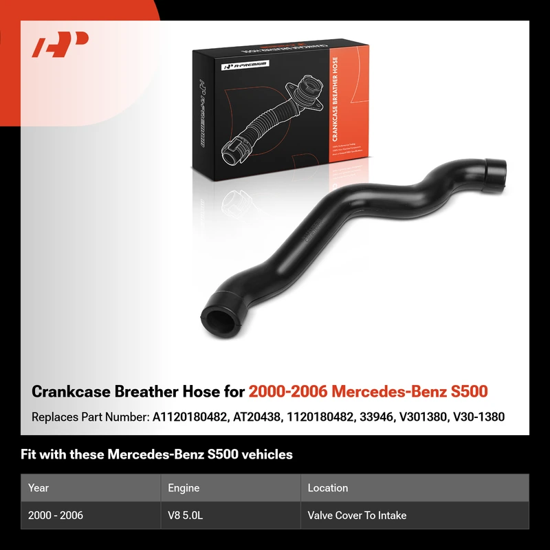 Crankcase Breather Hose for 2000-2006 Mercedes-Benz S500