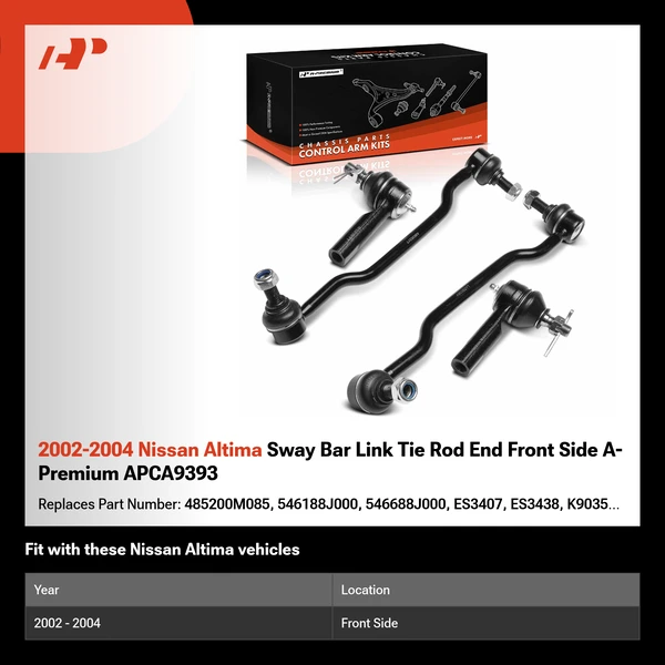 2002-2004 Nissan Altima Sway Bar Link Tie Rod End Front Side A-Premium APCA9393