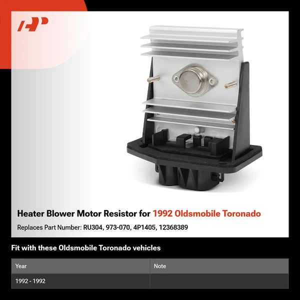 Heater Blower Motor Resistor for 1992 Oldsmobile Toronado
