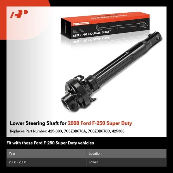 Lower Steering Shaft for 2008 Ford F-250 Super Duty