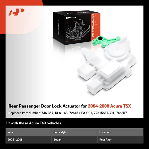 Rear Passenger Door Lock Actuator for 2004-2008 Acura TSX