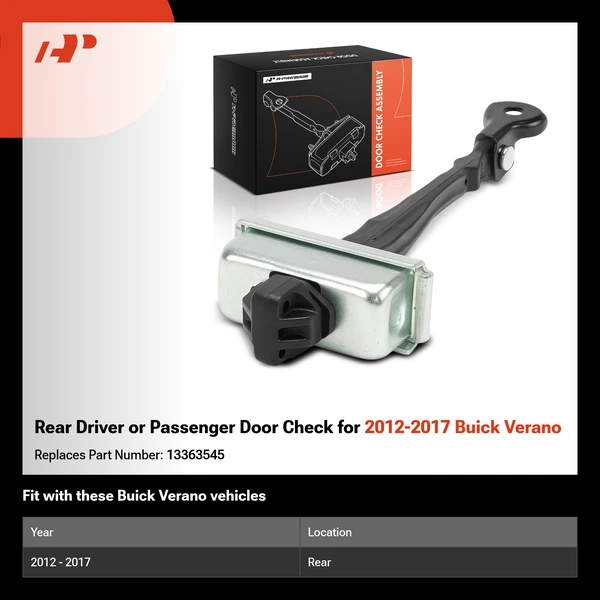 Rear Driver or Passenger Door Check for 2012-2017 Buick Verano
