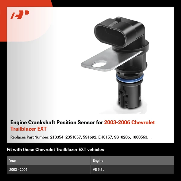 Engine Crankshaft Position Sensor for 2003-2006 Chevrolet Trailblazer EXT