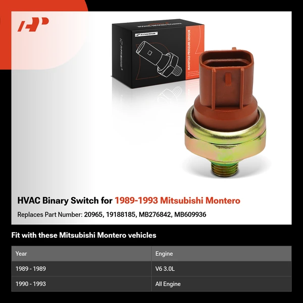 HVAC Binary Switch for 1989-1993 Mitsubishi Montero