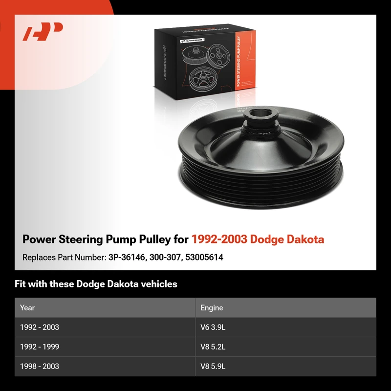 Power Steering Pump Pulley for 1992-2003 Dodge Dakota