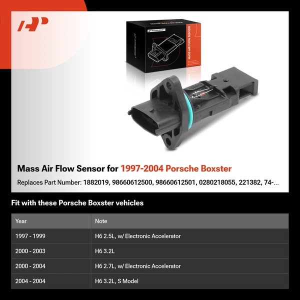 Mass Air Flow Sensor for 1997-2004 Porsche Boxster