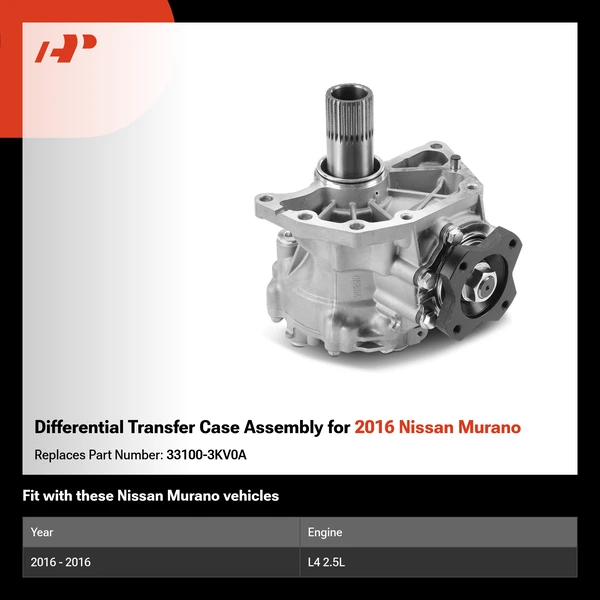 Differential Transfer Case Assembly for 2016 Nissan Murano