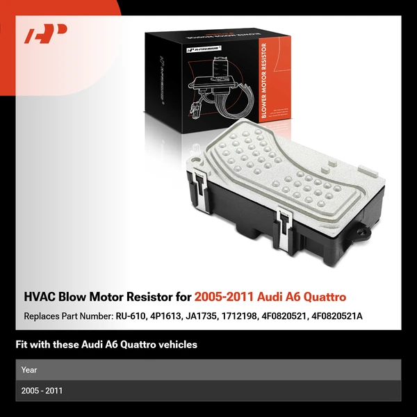 HVAC Blow Motor Resistor for 2005-2011 Audi A6 Quattro